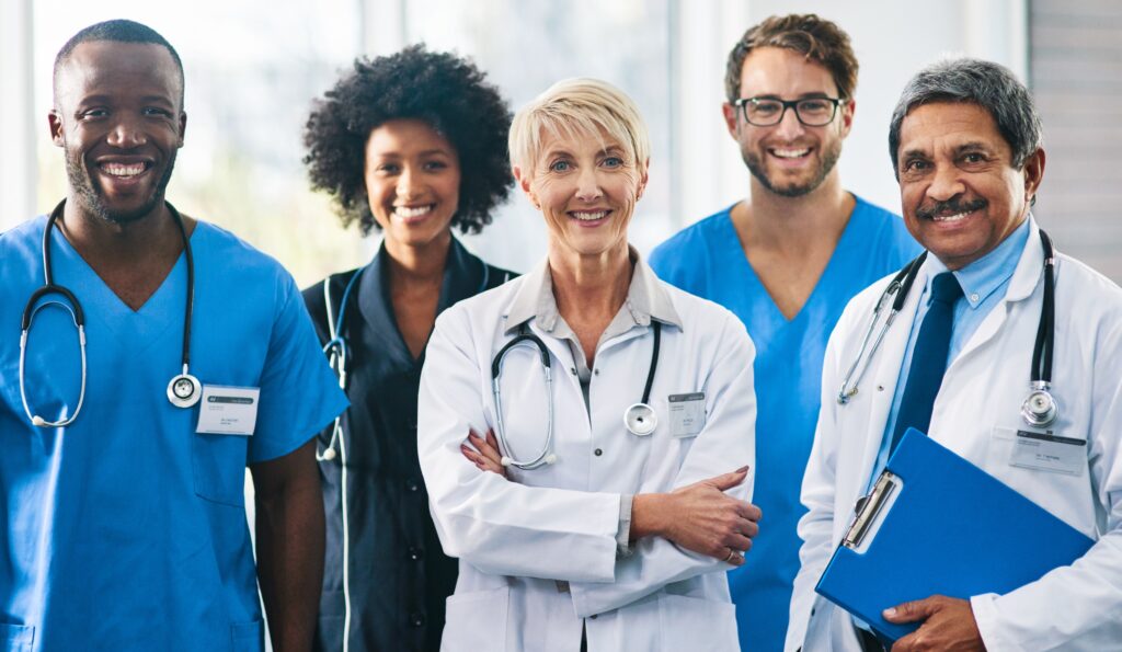 A group of five healthcare providers (HCPs)